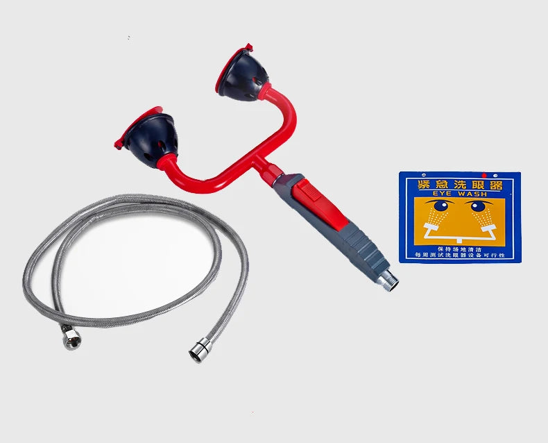 Handheld Eye Wash Machine Single And Double Port Stainless Steel Laboratory Industrial Emergency Eye Wash For Sclool and LAB