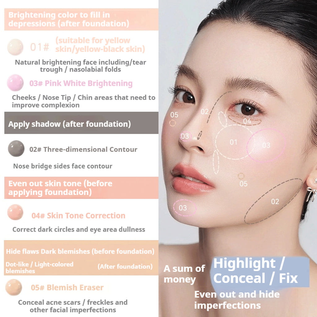 NOVO Concealer for Contouring and Brightening Facial Brightening Concealer for Acne Scars and Dark Circles