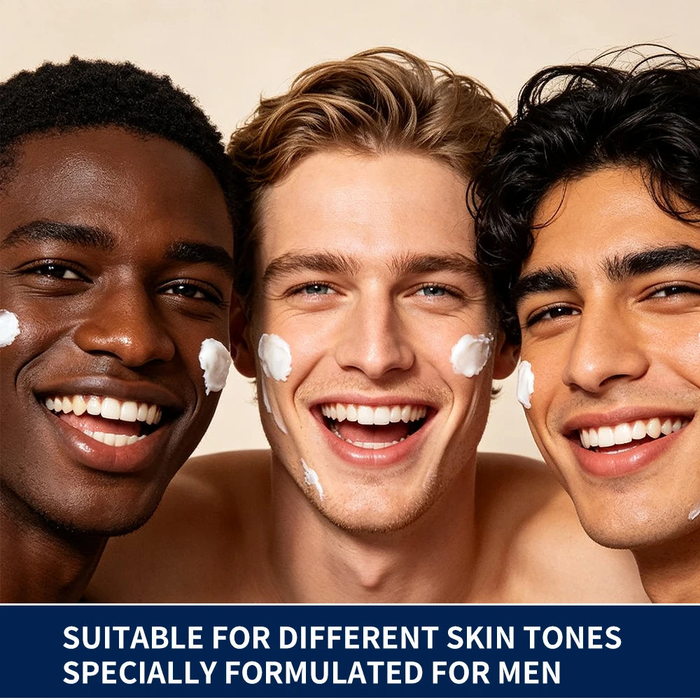 JUINHOU Men Facial Hydration Cream Serum Set Collagen Moisturizing Anti Aging Oil Control Firming Refreshing Non-Greasy Skincare