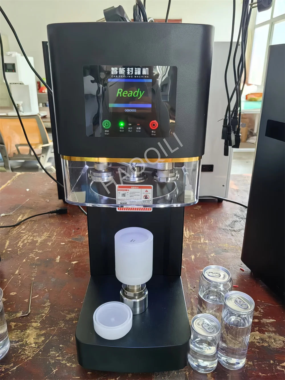Fully Automatic Can Sealing Machine Commercial Plastic Can Capping  Aluminum Cap Milk Tea Shop Cup  Sealing Machine