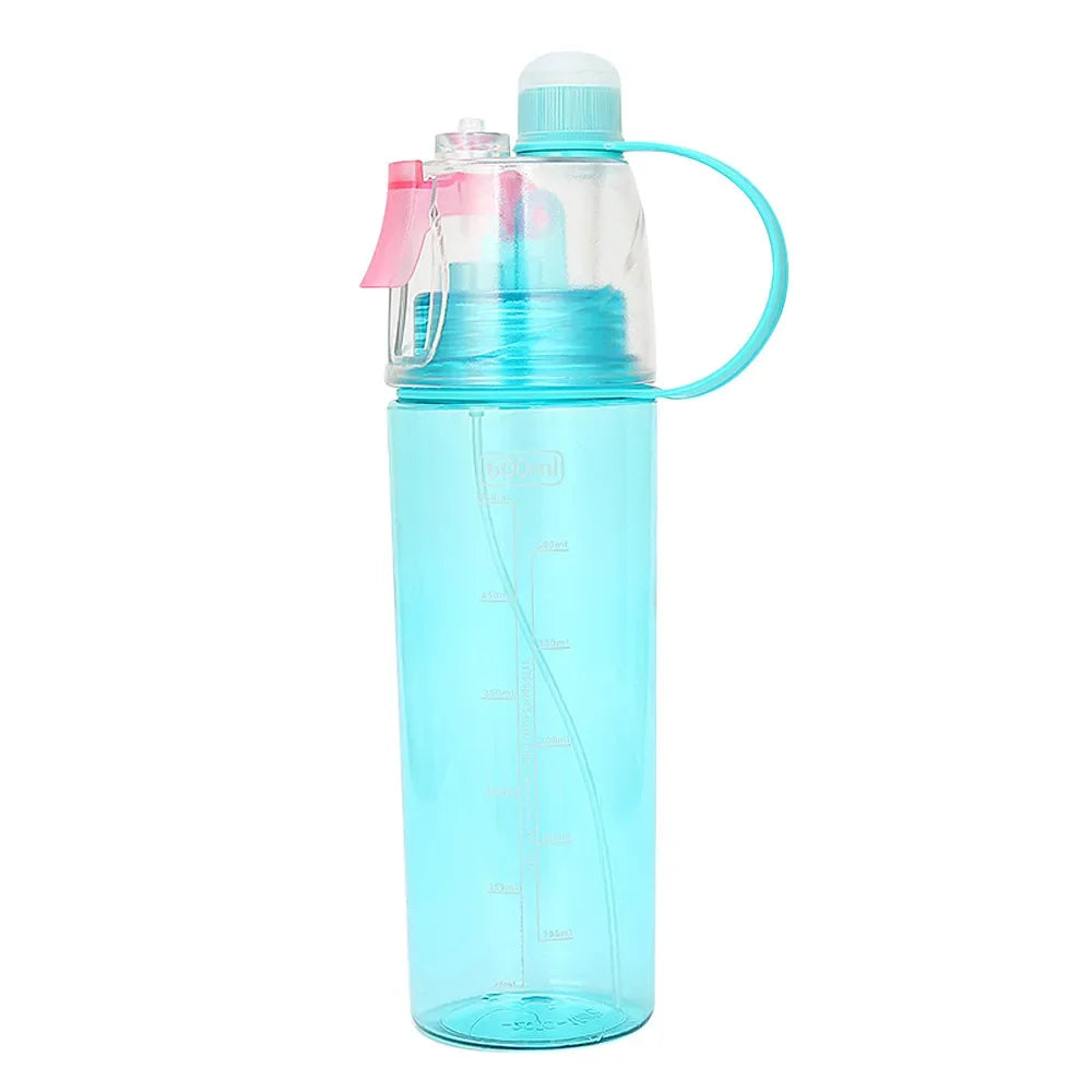 1 Pcs 600ml Water Bottle for Girls Outdoor Sport Fitness Cup Large Capacity Spray BPA Free Drinkware Travel