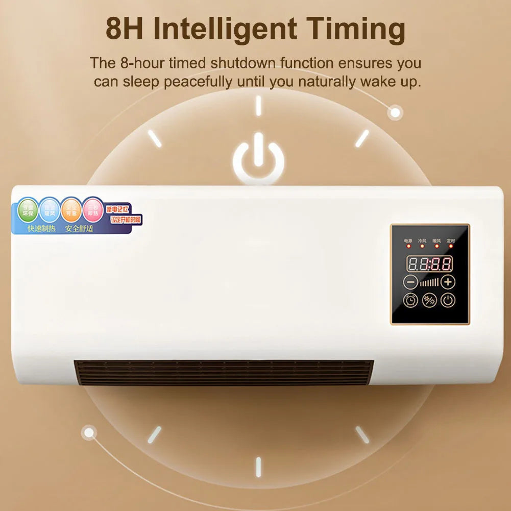 2 in 1 Portable Air Conditioner Heater Wall Mounted Ductless Cooling Heating Fan No Outdoor Unit Mini AC for Home Room RV