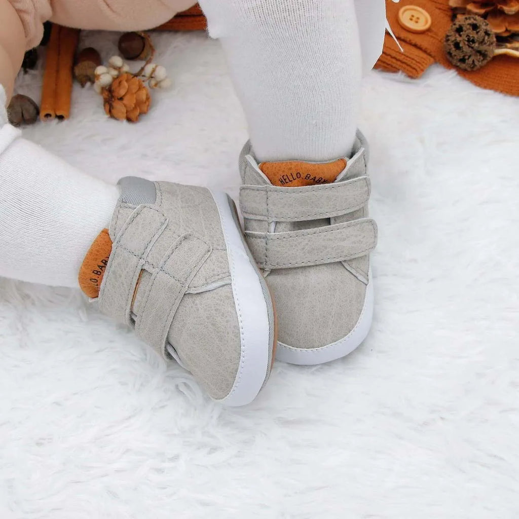 Spring and Autumn Seasonal Collection 0-1 Year Old Baby Shoes Soft Bottom High Top Baby Shoes Baby Shoes Learning Shoes