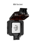 Avoir EU Standard Power Socket IP66 Weatherproof Black Box 16A Outdoor Electrical Outlet With Indicator Wall Dustproof Plug 220V