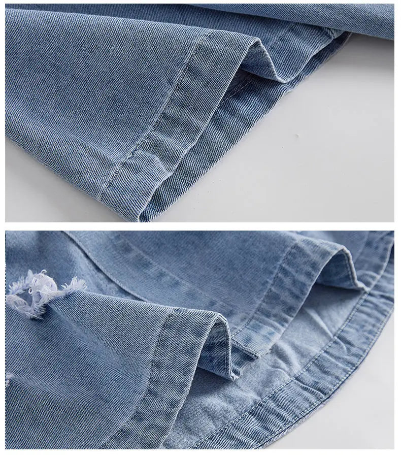 Men's Denim Shirt Summer Fashion Breathable Cotton Blend Short Sleeve Shirt Street Trendy Daily Outing Comfortable Jean Shirt