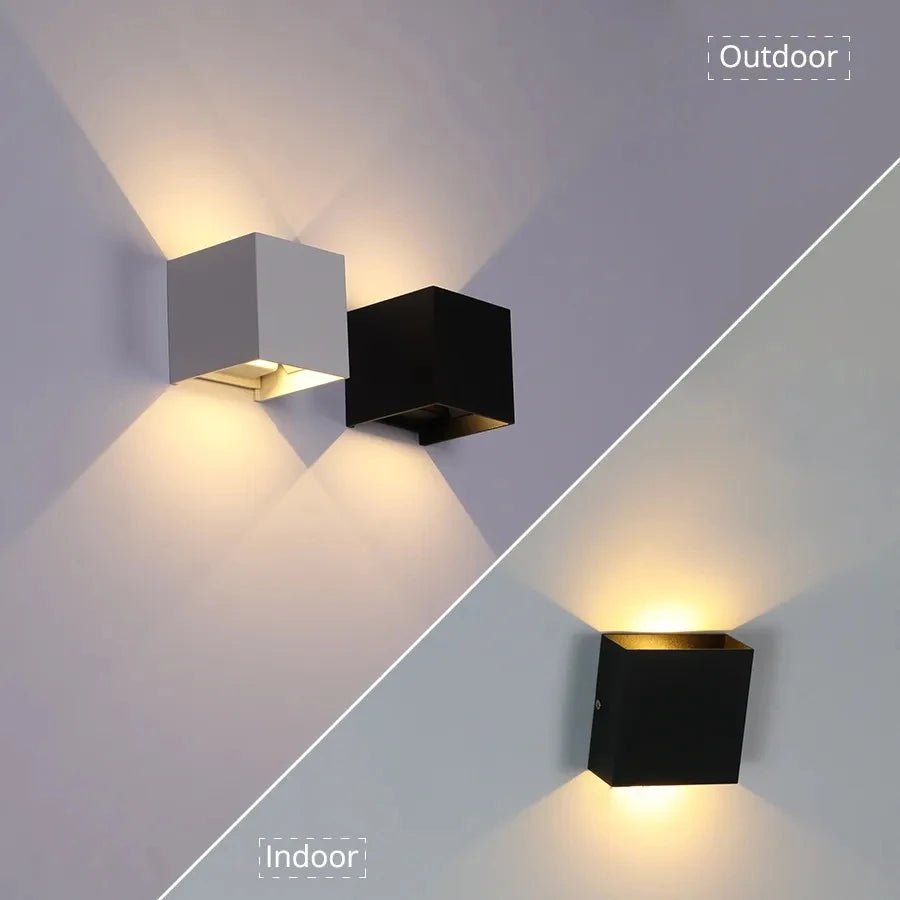 LED Wall Light Outdoor Waterproof IP65 Porch Garden Yard Wall Lamp & Indoor Bedroom Bedside Decoration Lighting Lamp AC110V 220V