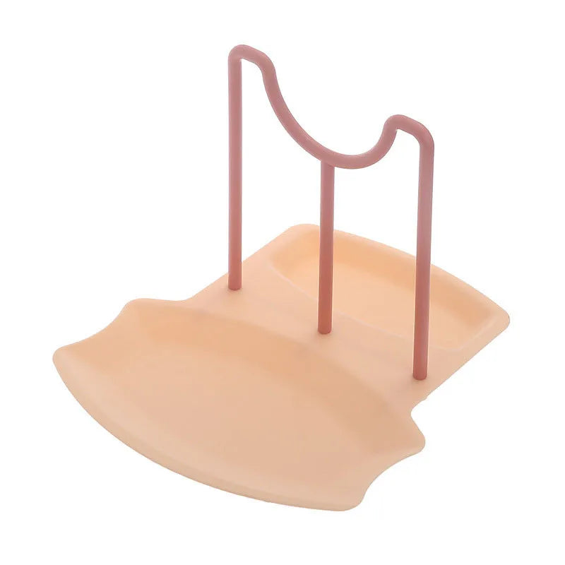 Kitchen Organizer Pot Lid Storage Rack Shelf Pan Drying Stand Countertop Punch-free Spoons Pad Storage Bracket Home Accessories