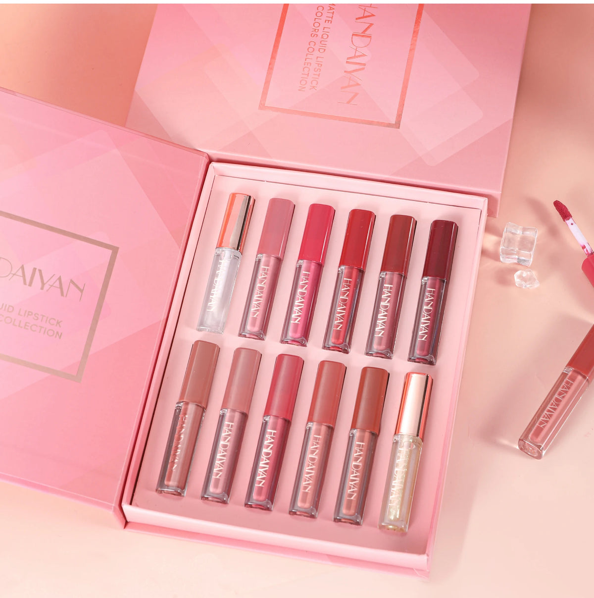 12 Shades Velvet Lipstick Set Nude Matte Lip Gloss Long Lasting Waterproof Smudge Proof Beauty Makeup Kit
