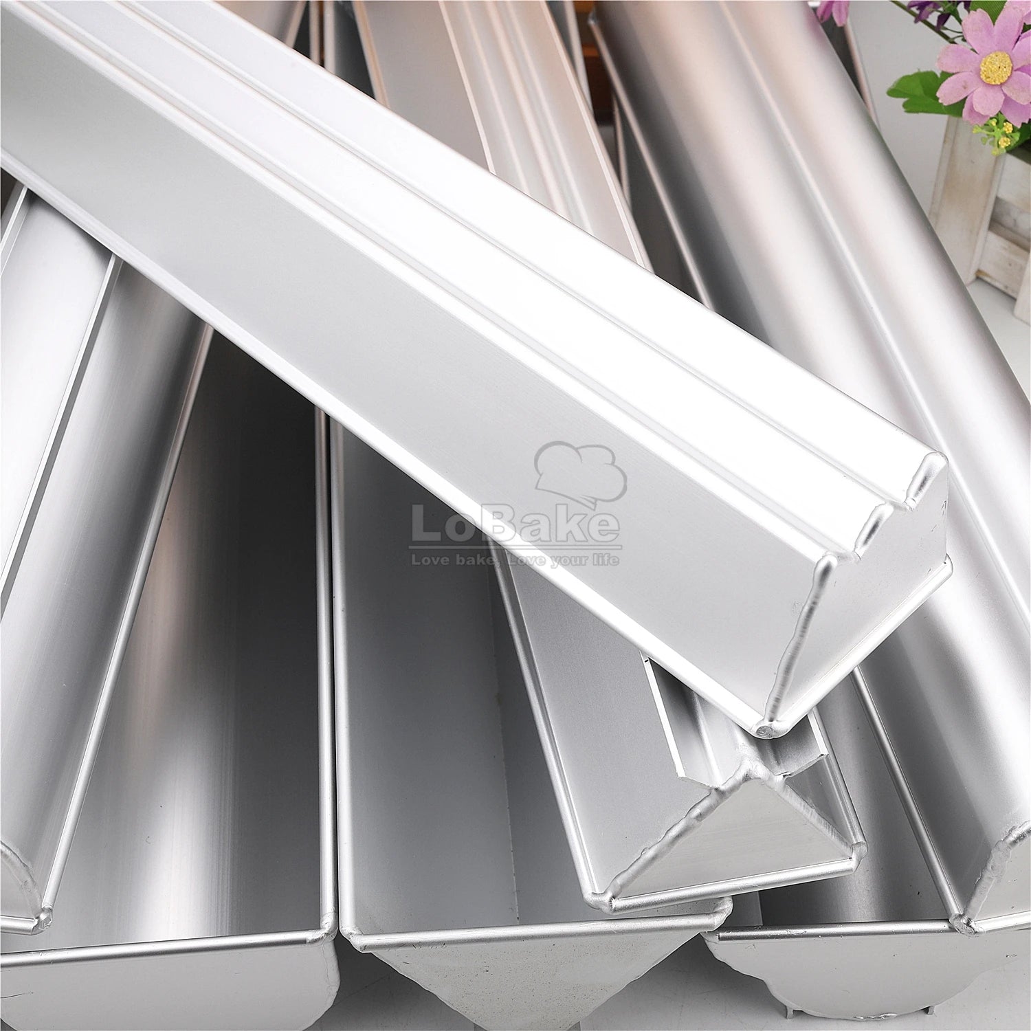 Long Style Bread Mousse Cake Mold Round Trigon Ladder Wavy Flower Shape Aluminium Dessert Steaming Moulding DIY Kitchen Gadgets