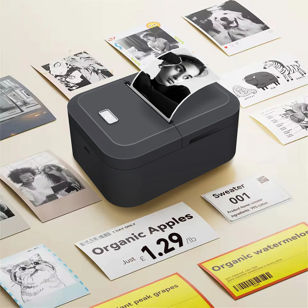 Wireless Bluetooth Label Printer, Portable Thermal Printer, Inkless Labeling Machine, Mini Label Maker Support Smartphones PC