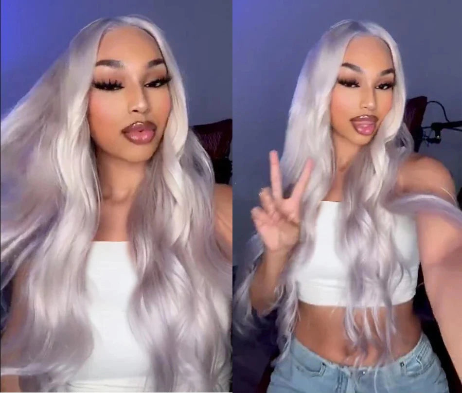 13x6 HD Transparent 613 Blonde Lace Frontal Human Hair Wigs Brazilian Straight Lace Front Human Hair Wigs Can Be Dyed Any Color