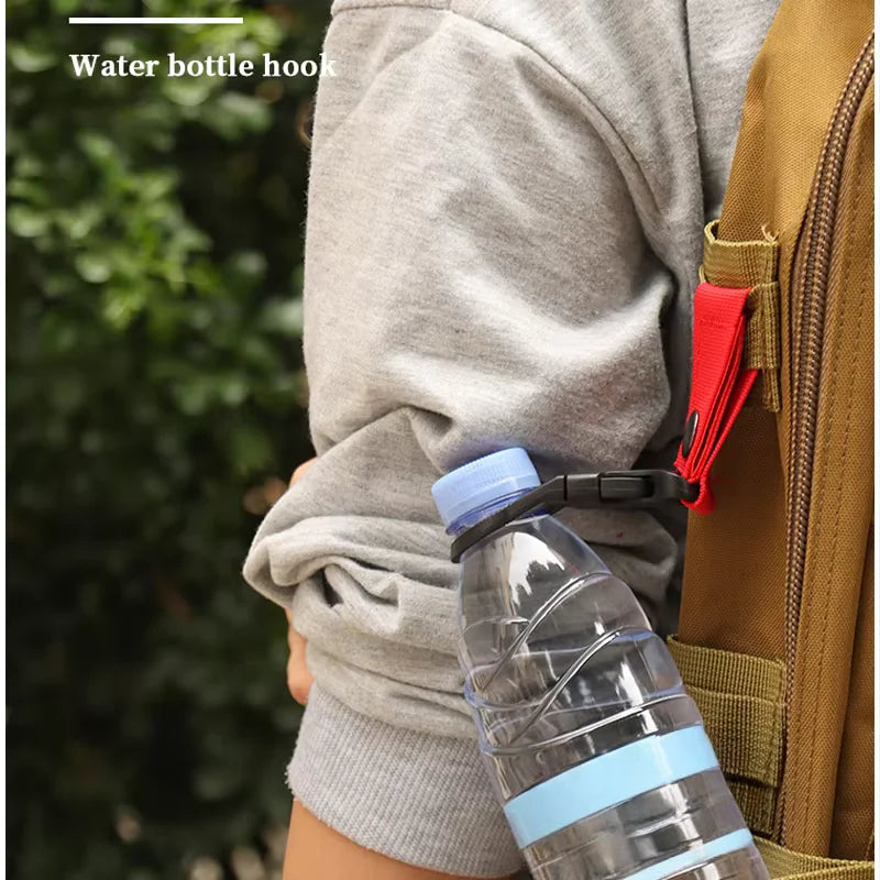 Buckle Hook Water Bottle Holder Clip Climbing Carabiner Belt Backpack Hanger Hooks Water Bottle Nylon Webbing Multifunction Wate