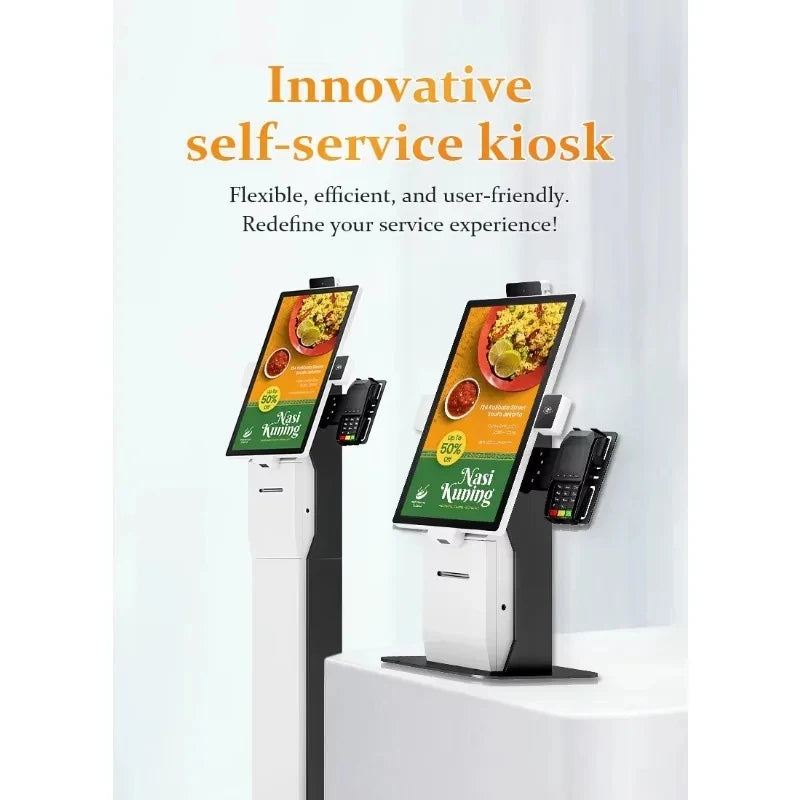 Touch Screen Self-service Ordering System With Printer Support POS hine Restaurant Payment Kiosk