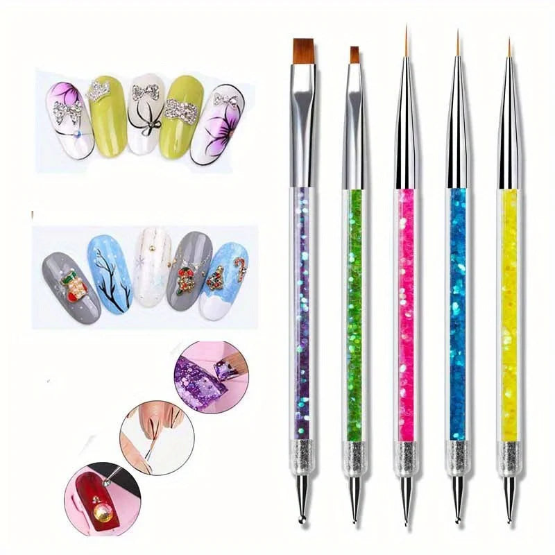 Nails Art Dotting Pen Nails Brushes for Nails Art Accessories Tools Kits Nail Supplies for Professionals Manicure Set