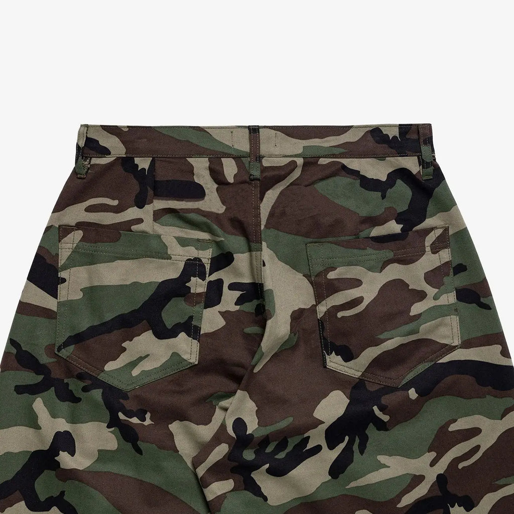 Women's Camouflage Wide Leg Pants Loose Casual High Waist Trousers Vintage Pockets Cropped Pants 2025 Streetwear Harajuku Capris