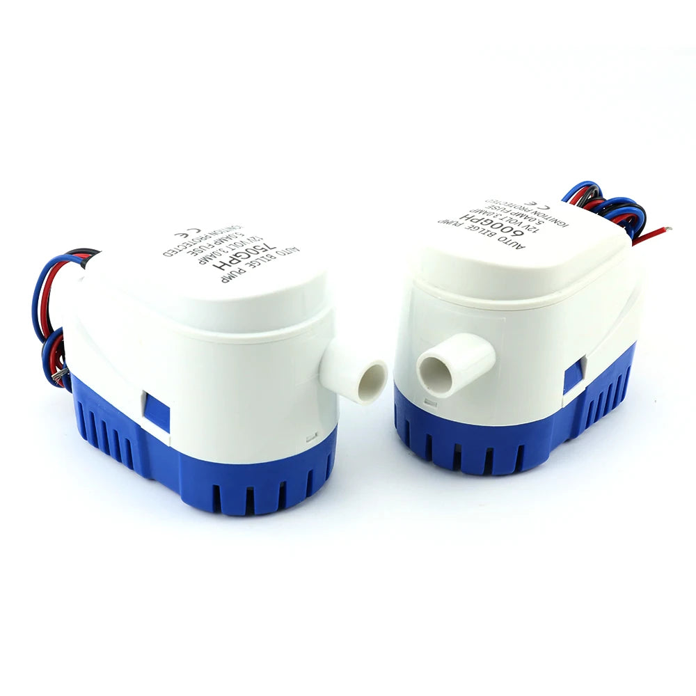 12V 24V DC Bilge Pump 600GPH 750GPH 1100GPH Automatic Boat Marine Water Pump Submersible For Yacht Boat Motor Seaplane Houseboat