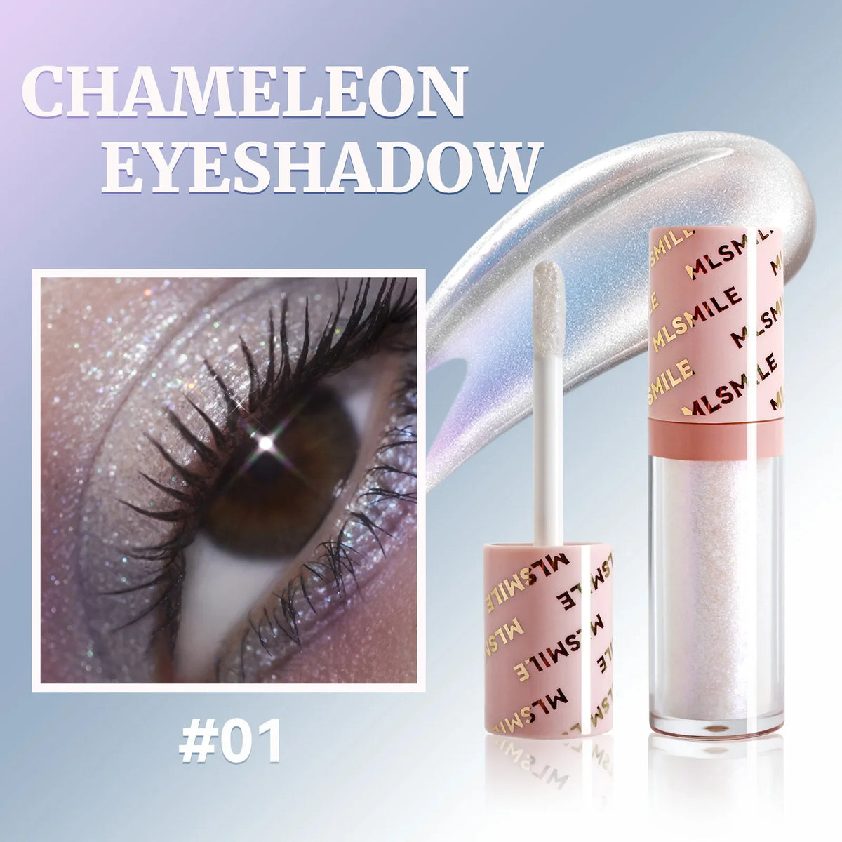 Multichrome Liquid Eyeshadow Stick Metallic Chameleon Glitter Eye Shadow High Pigment Waterproof Sparkling Shiny Lipgloss Makeup