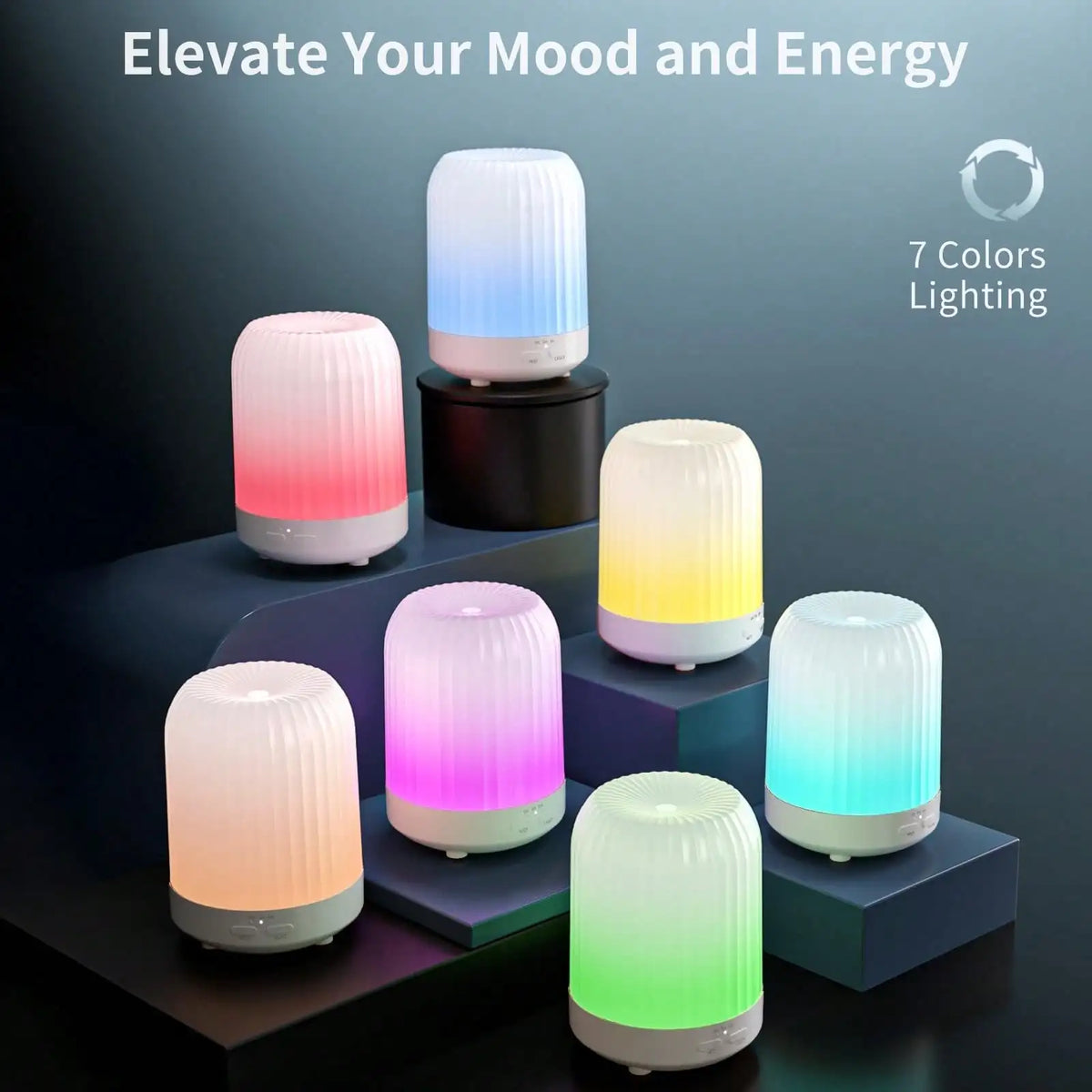 250ml Ultrasonic Essential Oil Diffuser - Quiet Home Humidifier With 7 LED Lights And Auto Shut-Off Timer, Suitable For Large Rooms, Children's Bedrooms, Hotels, Plant Rooms, Sleep Aromatherapy.sr25080200168157191