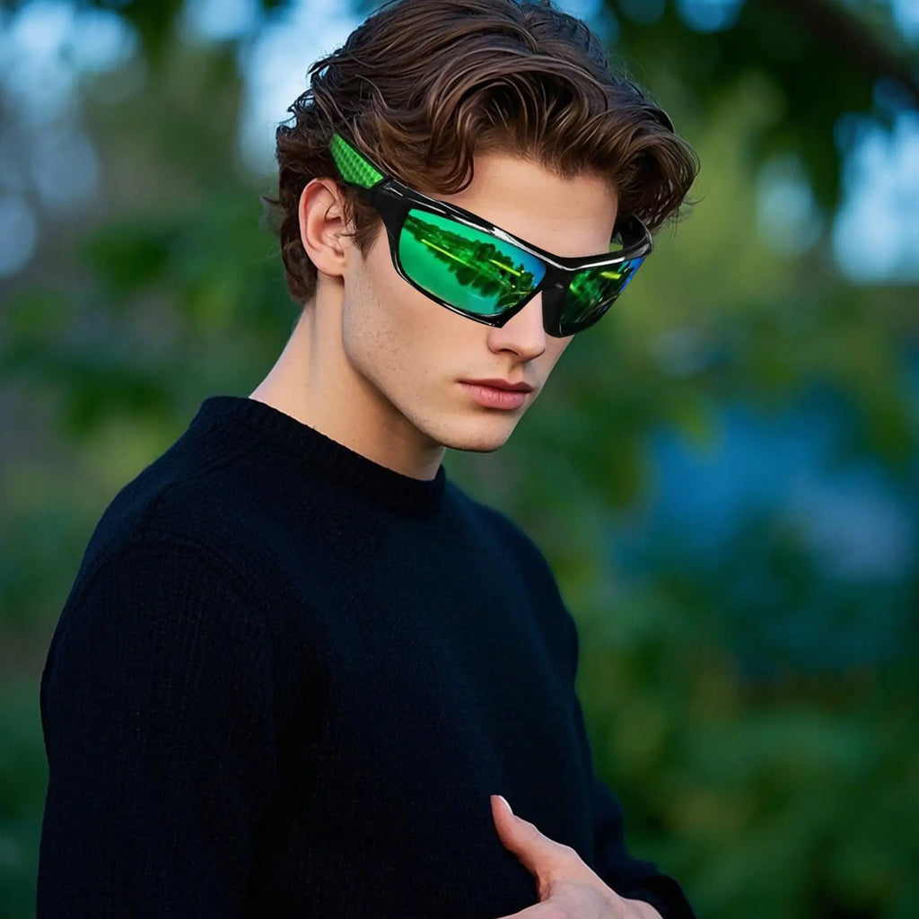 Mens Sun Glasses UV Sunglasses Polarized Glasses for Men Comfortable Fashion Shades Outdoor Sport Eyewear for Driving Running