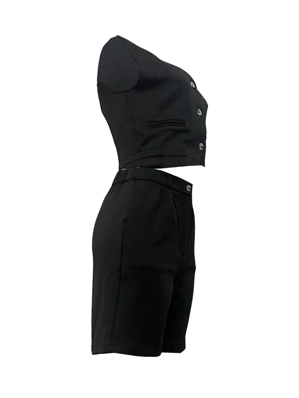 Shorts Pant Set Women Two Piece Sets V Neck Sleeveless Vests Tops Short Pants High Waist Y2k Streetwear Casual Solid 2026