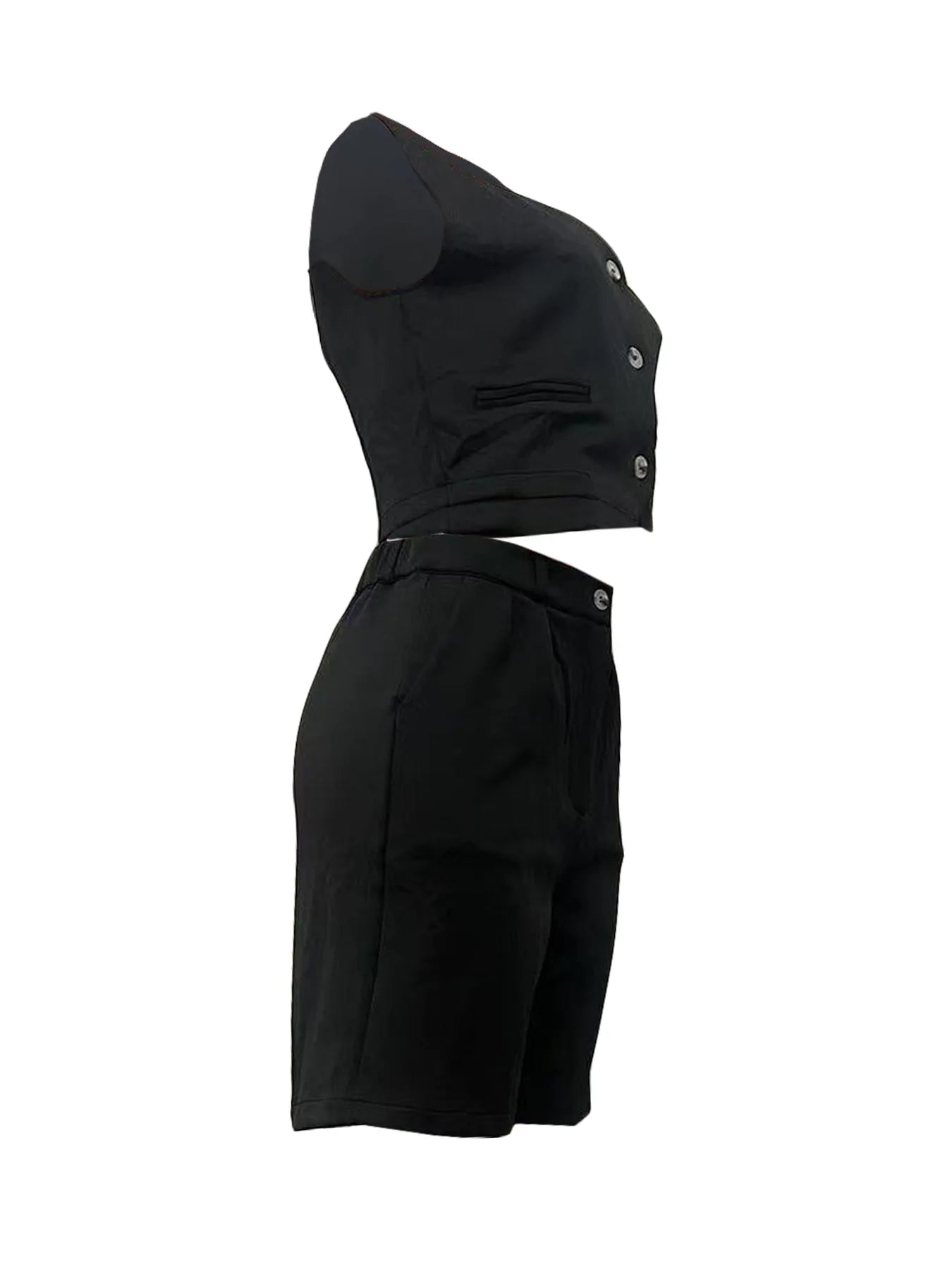 Shorts Pant Set Women Two Piece Sets V Neck Sleeveless Vests Tops Short Pants High Waist Y2k Streetwear Casual Solid 2026