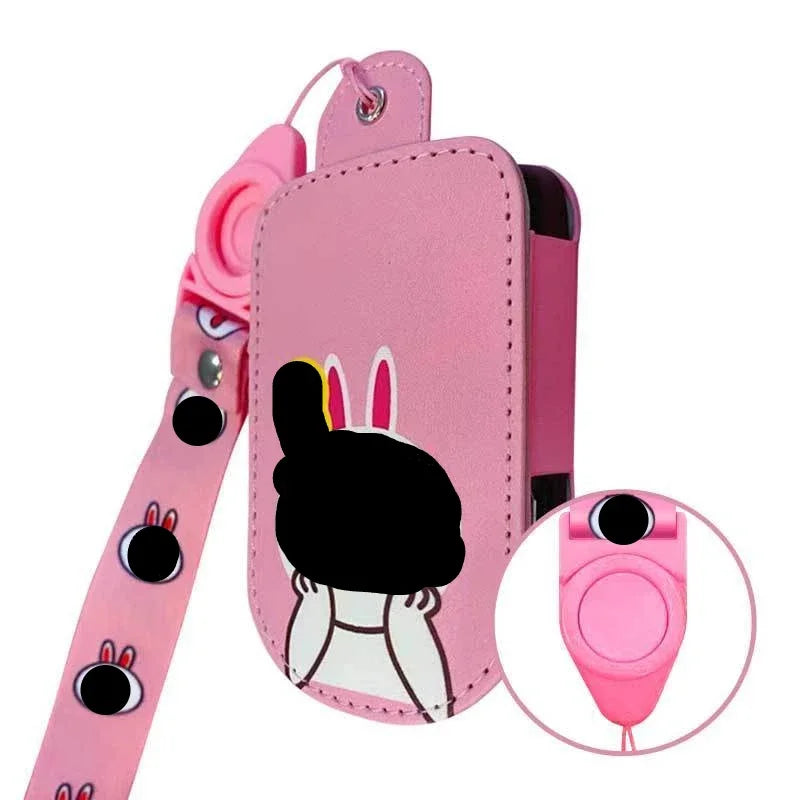 Cartoon ABBOTT LIBRE FREESTYLE Reader Protective Cover Leather Halter Neck Blood Glucose Tester Leather Case Anti-fall