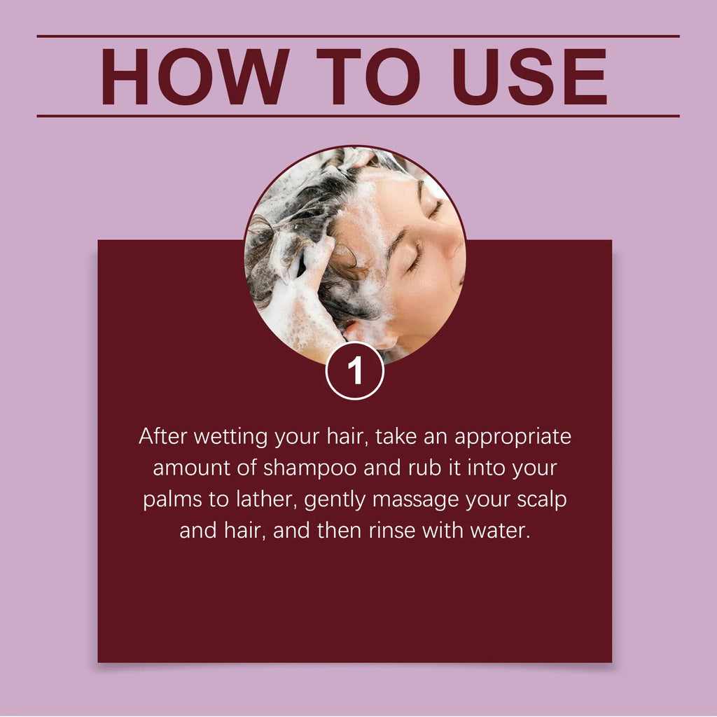 Hoegoa Nourishing Shampoo for Dry Frizzy Hair Gentle Cleansing Oil Control Soft Smooth Shiny Daily Use