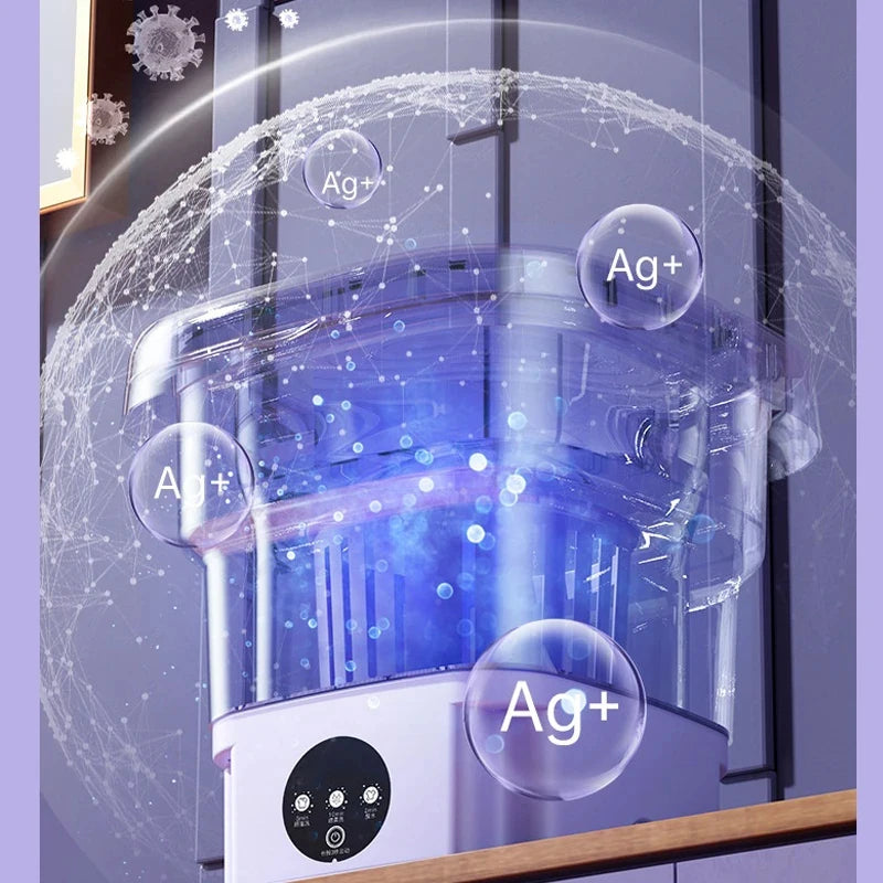 Household Small Foldable Washing Machine with Spin Dryer For Socks Underwear Panties Washer Household Mini Washing Machine