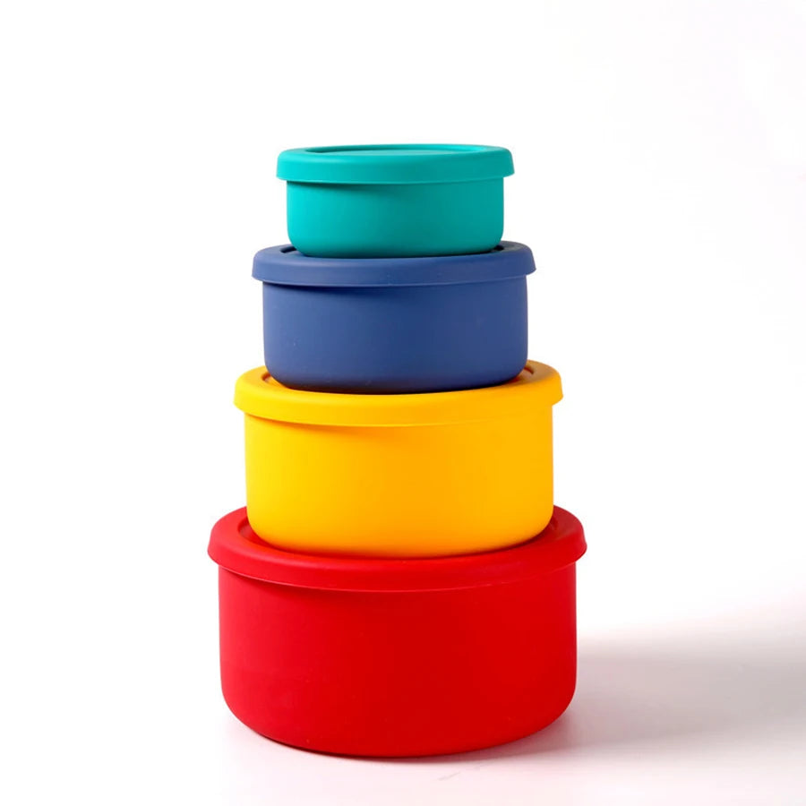 Food-Grade Silicone Lunch Box Microwave Heating Preservation Box Storage Box Sealed Lunch Box Food Preservation Box