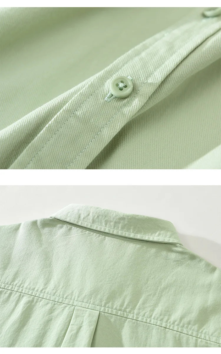 Men's Long-Sleeved Casual Shirt, Artistic Fresh Cotton Lapel Loose Shirt, Outdoor Camping Thin Coat, Cardigan Top
