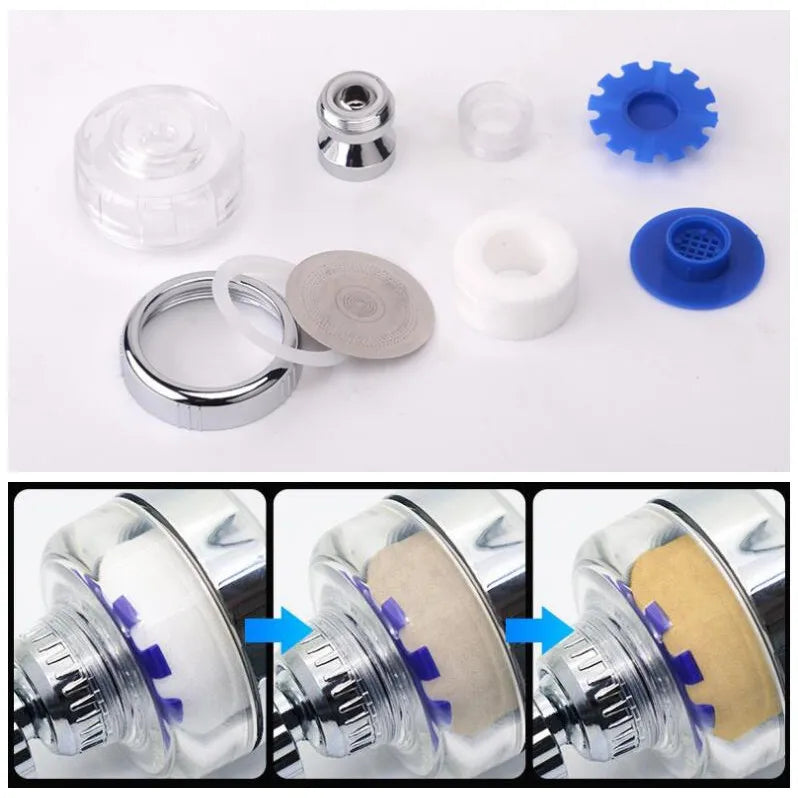 Universal Kitchen faucet adapter Bathroom water saving faucet nozzle with filter tap aerator connector Anti-splash Sprayer Head