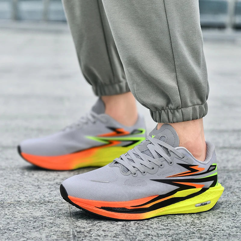 Men's Running Shoes Jogging Breathable Mesh Cushioning Non-Slip Outdoor Casual shoes Couple Trainer Race Sneakers Off-road Shoes