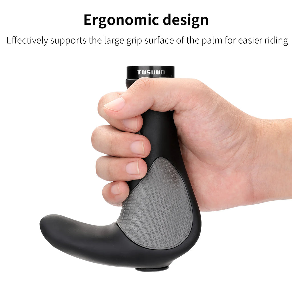 TOSUOD Bicycle Handlebar Grips Ergonomic Design Bionic Gecko Palm Texture Non-Slip Shock-Absorbing Bike Handlebar Grips Cycling Accessories