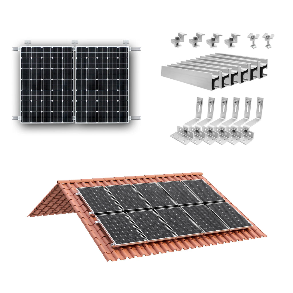 Solar Panel Bracket More Lighten Brick Roof Mounting Rail Roof Hook Mounting Sets for Glazed Tile Roof for Any Solar Panel