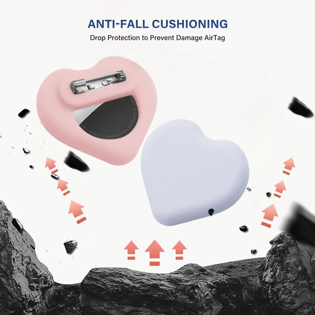 New AirTag Hidden Holder for Kids,Silicone AirTag Case with Safety Pin,Tracker Anti-Lost Cover for Kids,Elderly,Luggage,Clothing