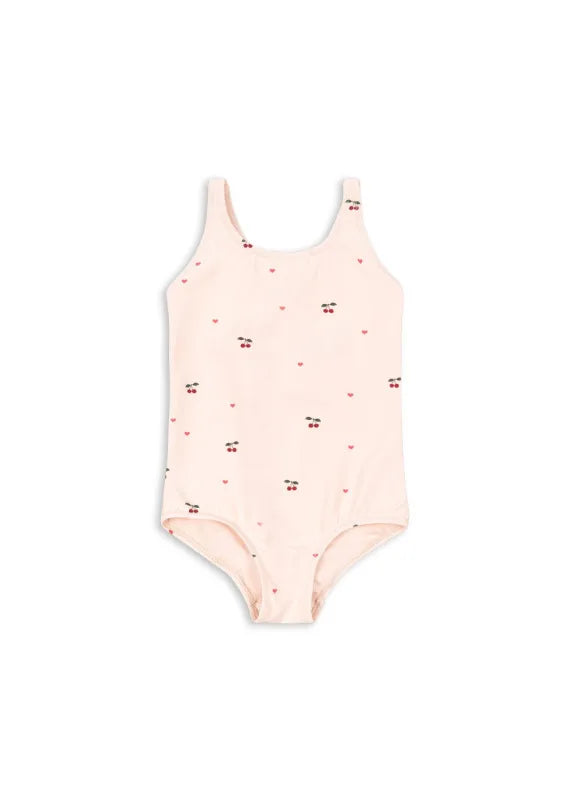Baby Swimwear KS Brand 2026 New Summer Girls Swimsuit Cute Cherry Kids Baby Outfit Set Holiday Beach Bikini Children Clothing