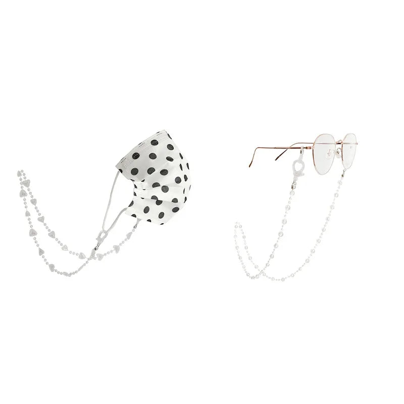 Fashion Glasses Chain For Women Mask Lanyard Holder Transparent Heart Flower Charms Sunglasses Chain Neck Strap Jewelry Gift