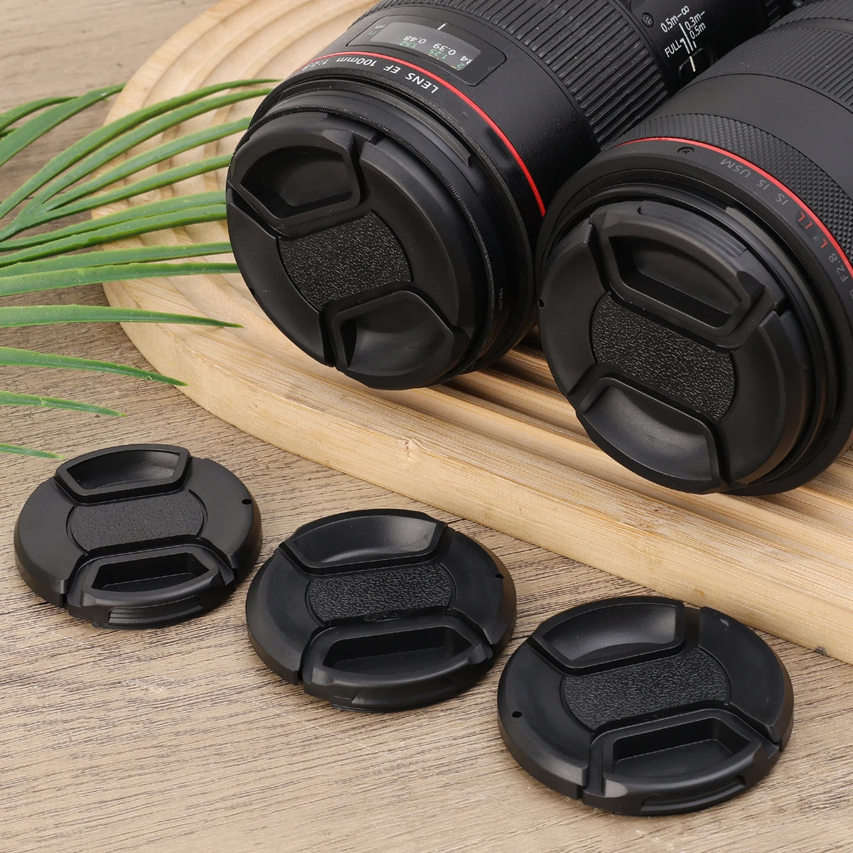 Universal Lens Cap 49 52 55 58 62mm Center Pinch Snap on Front Cap Cover for DSLR Camera Lens Protector Protective Accessories