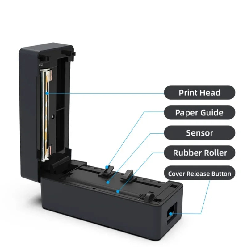 Thermal Label Printer Small Wireless Shipping Label Printer 4X6 inch Portable Maker Compatible with Various systems