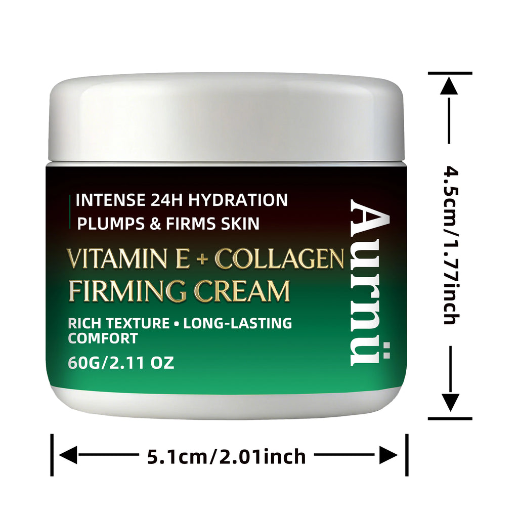 Aurnü VITAMIN E COLLAGEN FIRMING CREAM, Hydrating & tightening formula, long-lasting moisture,  Perfect for morning and evening