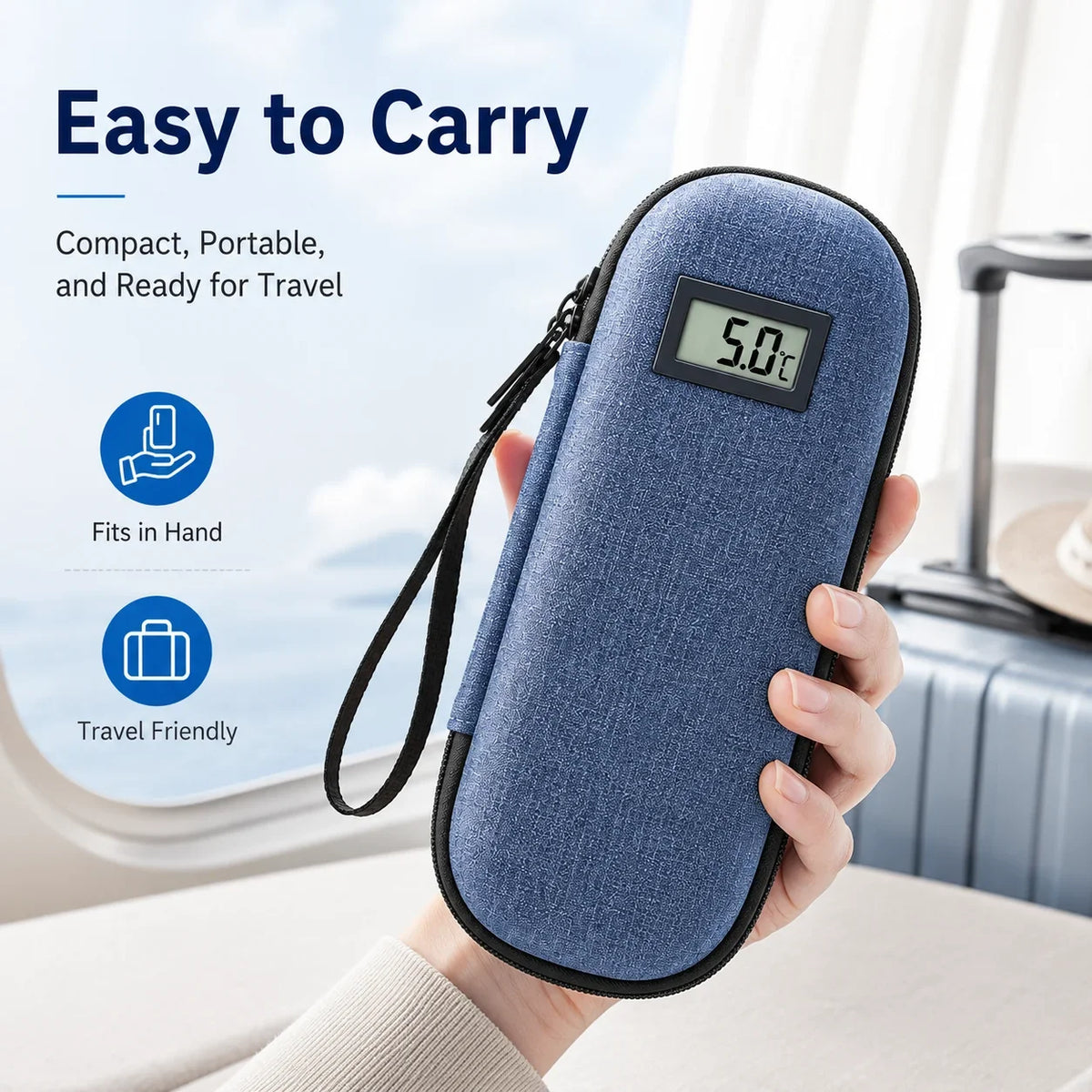 Portable Waterproof Diabetic Insulin Cooling Bag Carry-on Protector Pill Refrigerated Ice Pack Drug Freezer for Diabetes Medicla