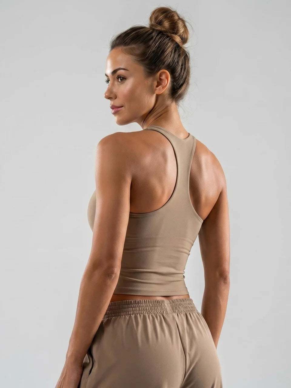 Longline Yoga Tank Top with Built in Bra Women Quick Dry Gym Camisole Workout Shirts Soft Slim Fit Sports Vest Athleisure