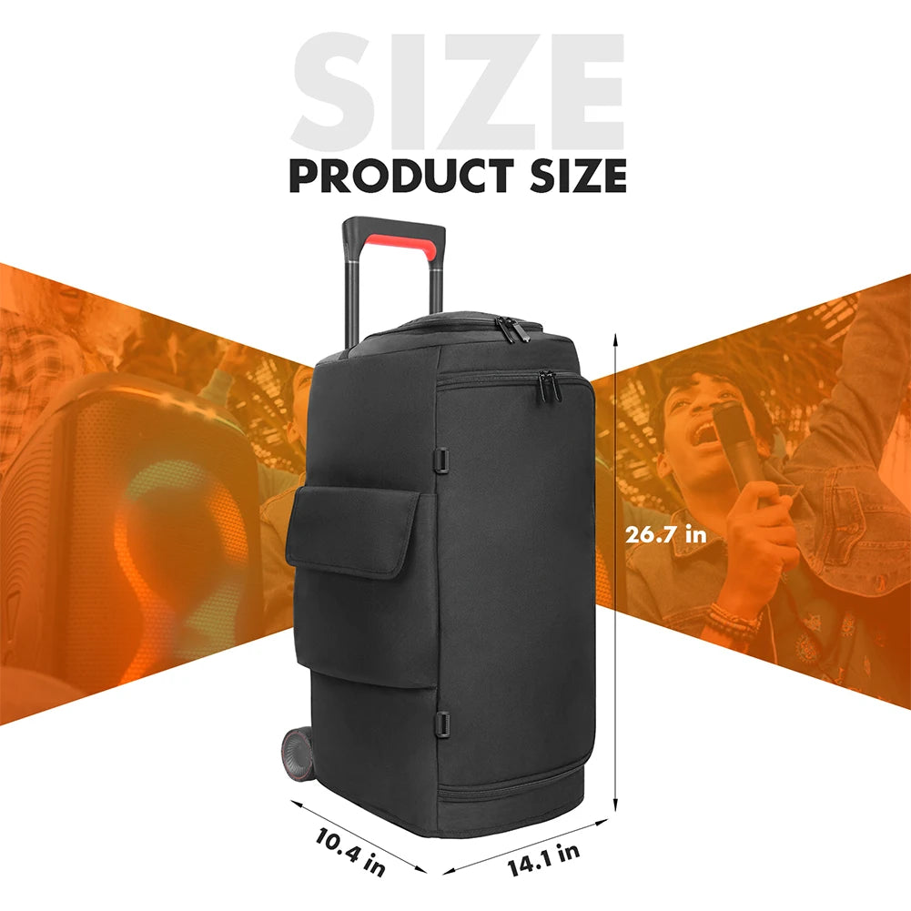 Portable Speaker Dust Case with Mic Pocket Double-Sided Speaker Storage Bag Wear Resist for JBL PARTYBOX 520/110/310/320 Cover