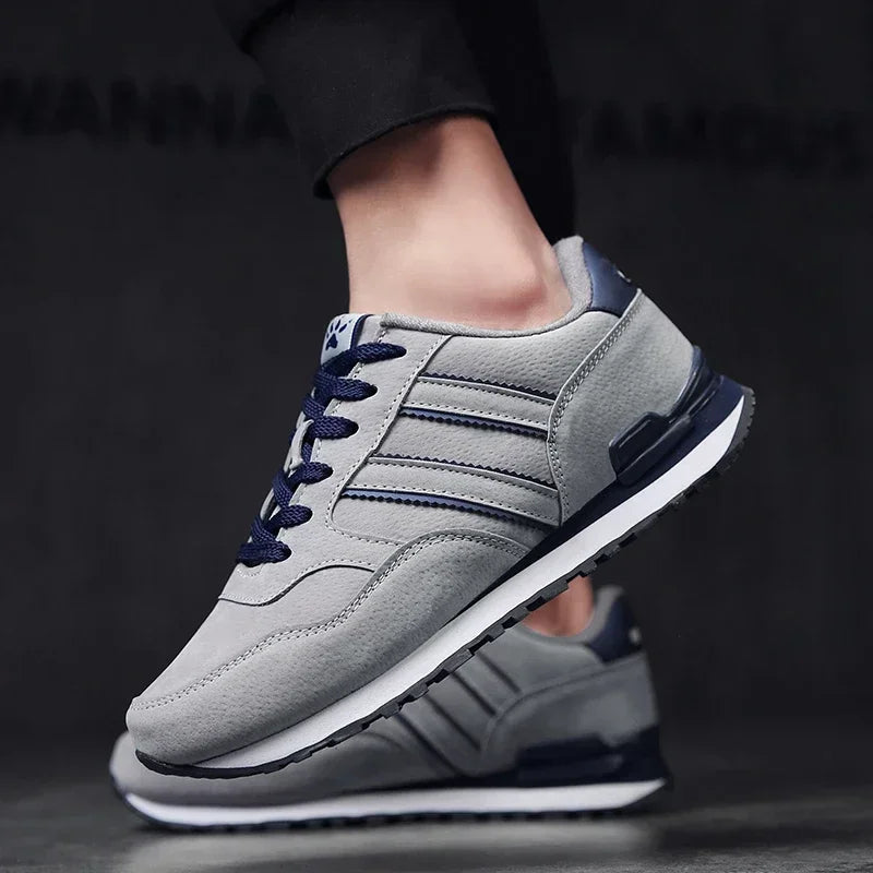 High Quality Men's Sneakers Leather Casual Shoes Autumn 2025 New Breathable Men Shoes Tenis Male Flat Shoe Zapatillas Hombre