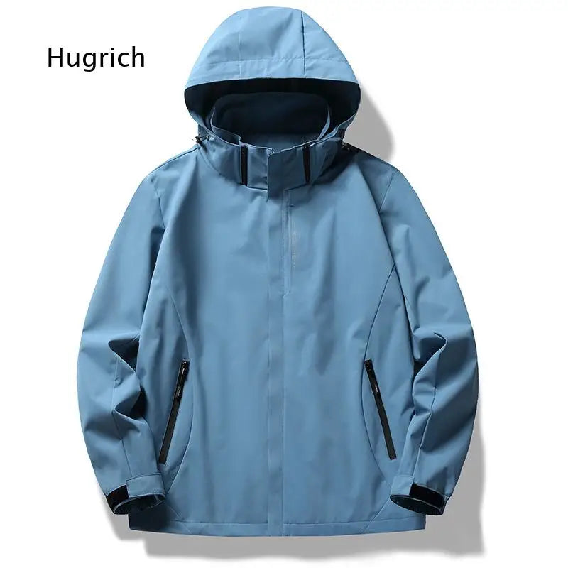 Couple Matching Hooded Jacket Stand Collar Thin Casual Outer Top For Men And Women Suitable For Spring Autumn Outdoor Travel An