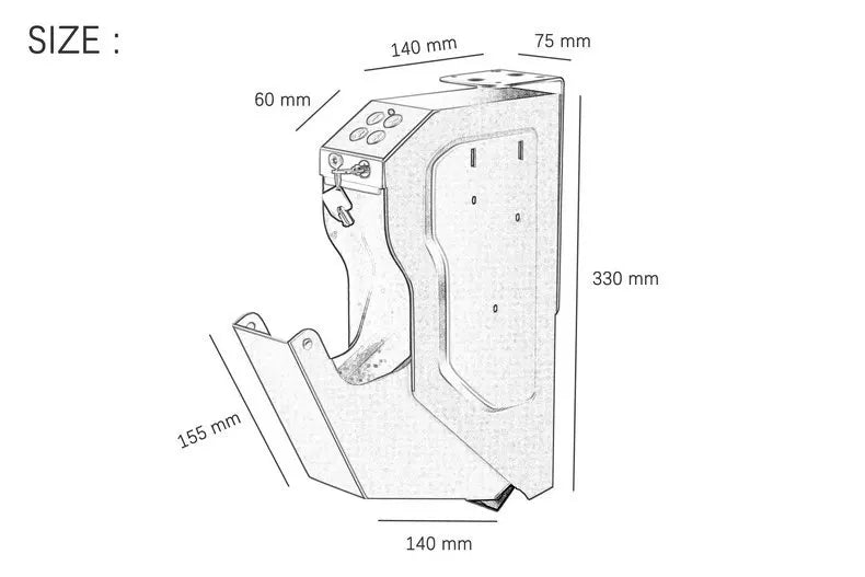 Gun Safes Fingerprint and Spare Key Lock Pistol Safe Box Cold-rolled Steel Security Guns Fingerprint Strongbox for desk Cabinet