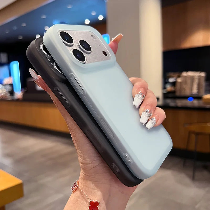 Tranaparent Simple Luxury Phone Case for IPhone 17 Air 16 15 14 13 12 Pro MAX Matte Soft Bumper Shockproof Cover