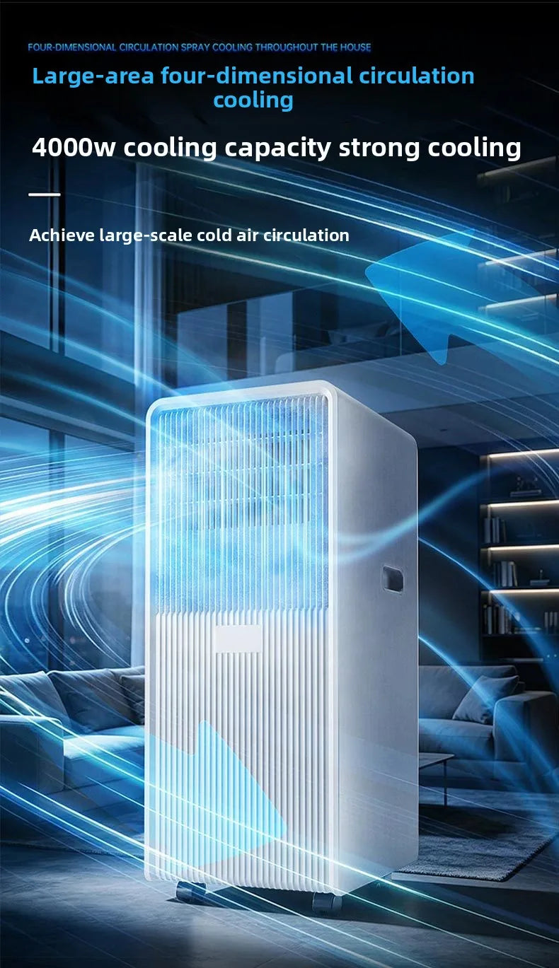 12000BTU Portable Air Conditioner Cooling Heating Mobile AC R410a Compressor Freestanding Unit with Remote Control