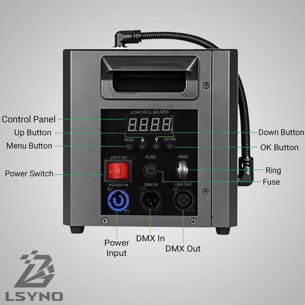 2000W Smoke Machine Remote Control Stage Effect 15LED Fog Machine RGB DJ Equipment For Wedding Party Disco Club