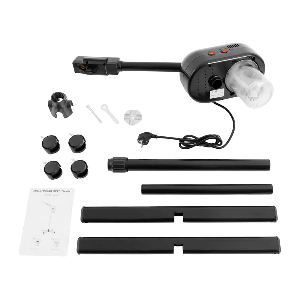 750ml Ozone Facial Steamer Height Adjustable Sprayer 360° Rotatable Movable Skin Care Equipment for Salon Beauty Spa White/Black